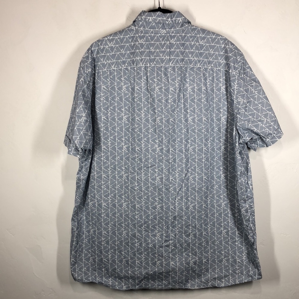 Apt 9 Blue Triangle Print Button Down Shirt Xl - image 5